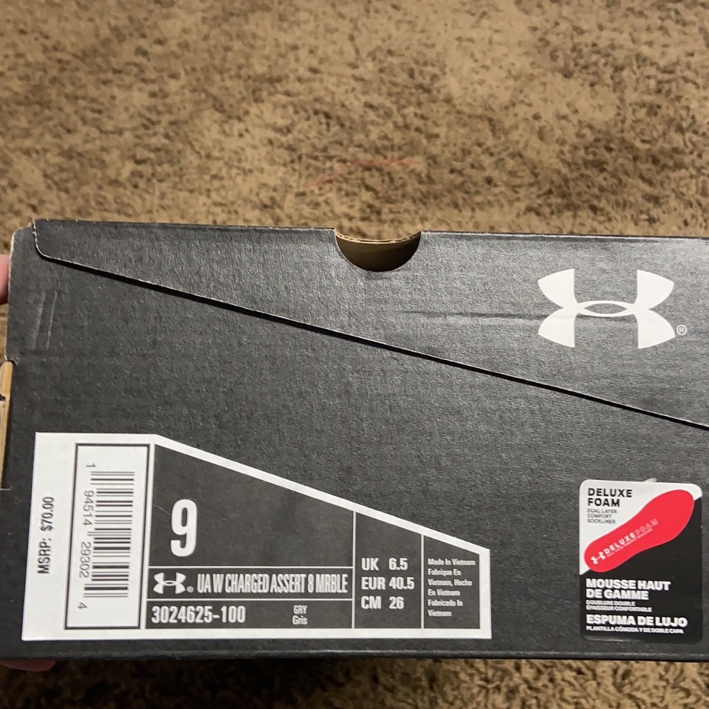 🎉 2xHP! 🎊 Charged Under Armor Size 9 Tennis/Athletic shoes. Gray/blue/pink - Picture 15 of 16
